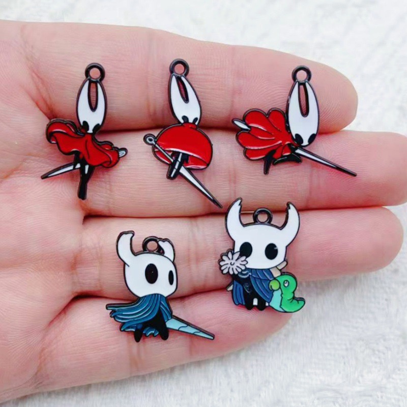 Earrings - 10 個合金ドリップオイル漫画アクセサリーペンダント DIY イヤリングキーホルダーペンダント