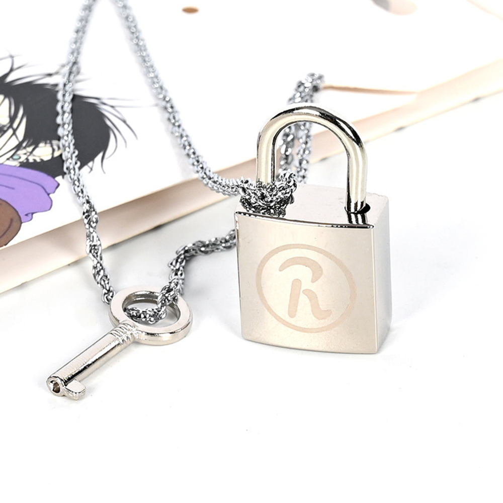 Anime Pendant Necklace - 2個セット アニメ 大崎ナナ 舒雄レン カップルネックレス 恋人の鍵と錠合金