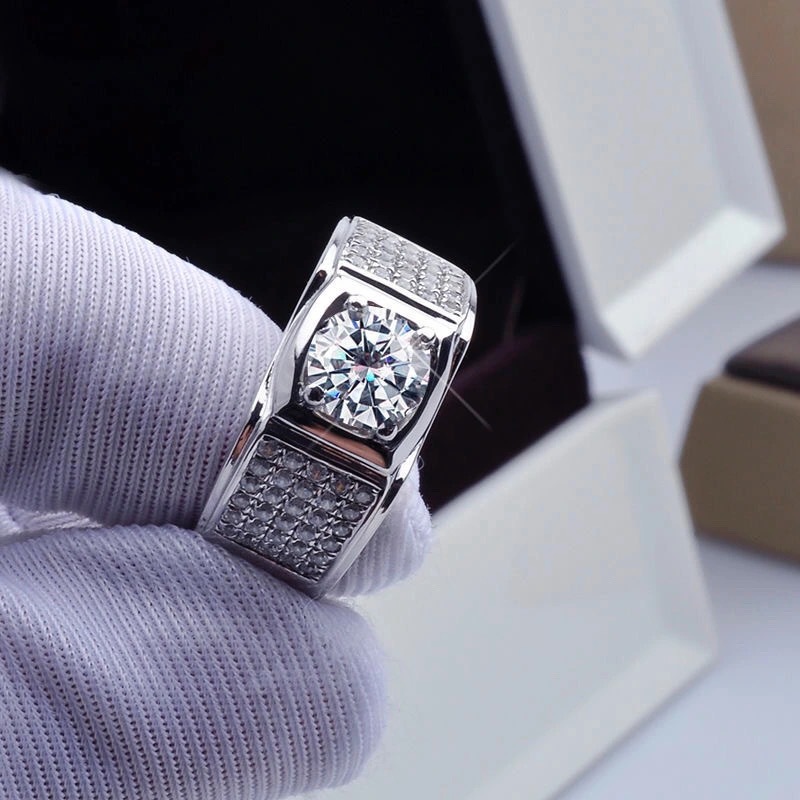 Moissanite Engagement Ring 1 Carat - 新しい 4 爪シミュレーション モアッサナイト 1 カラット
