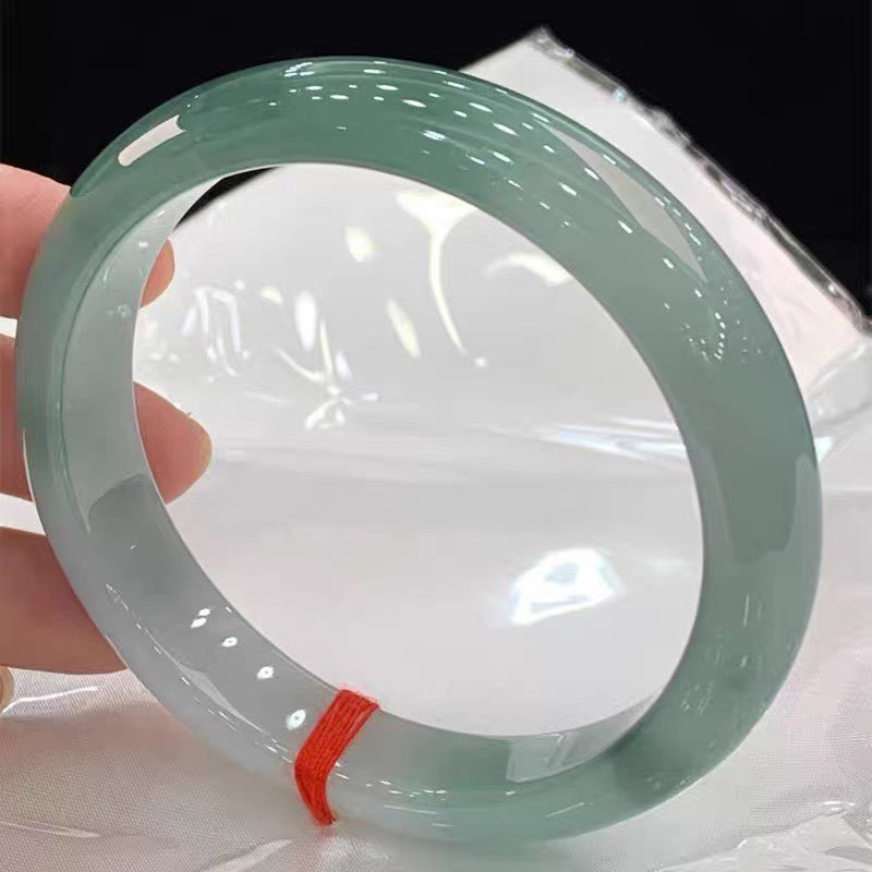 Bracelets - 女性用ミャンマーブレスレット、春色のフルオイルグリーン、若い女性のためのジェダイト