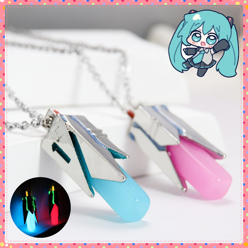 Anime Pendant Necklace - ミクアニメ周辺機器ネックレス漫画蛍光ジュエリーペンダントアクセサリーカップルギフトファンコレクション誕生日プレゼント