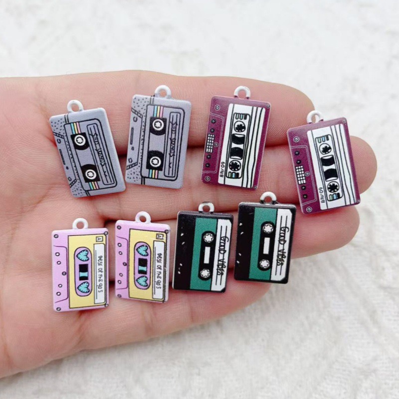 10個の合金ジュエリーアクセサリー、オイルドロッププリント磁 - Earrings のレビューと価格