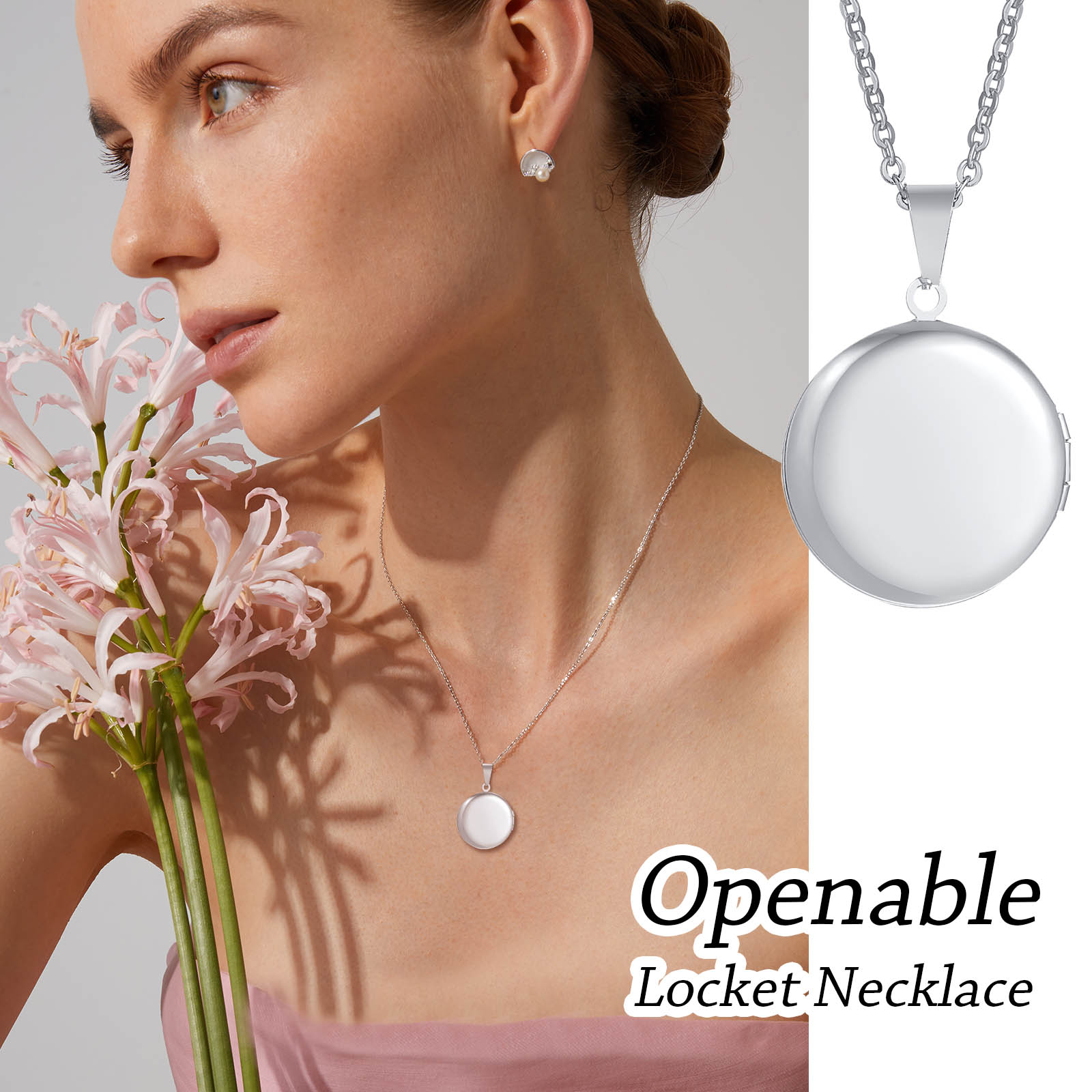 無料彫刻イニシャルハートロケットペンダント女性女の子用、ステ - Heart Locket Necklace Photo のレビューと価格
