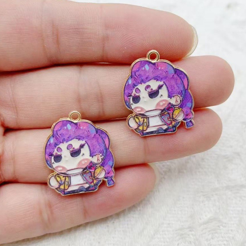 10 個漫画アニメペンダントオイルドロップ合金 DIY イヤ - Earrings のレビューと価格
