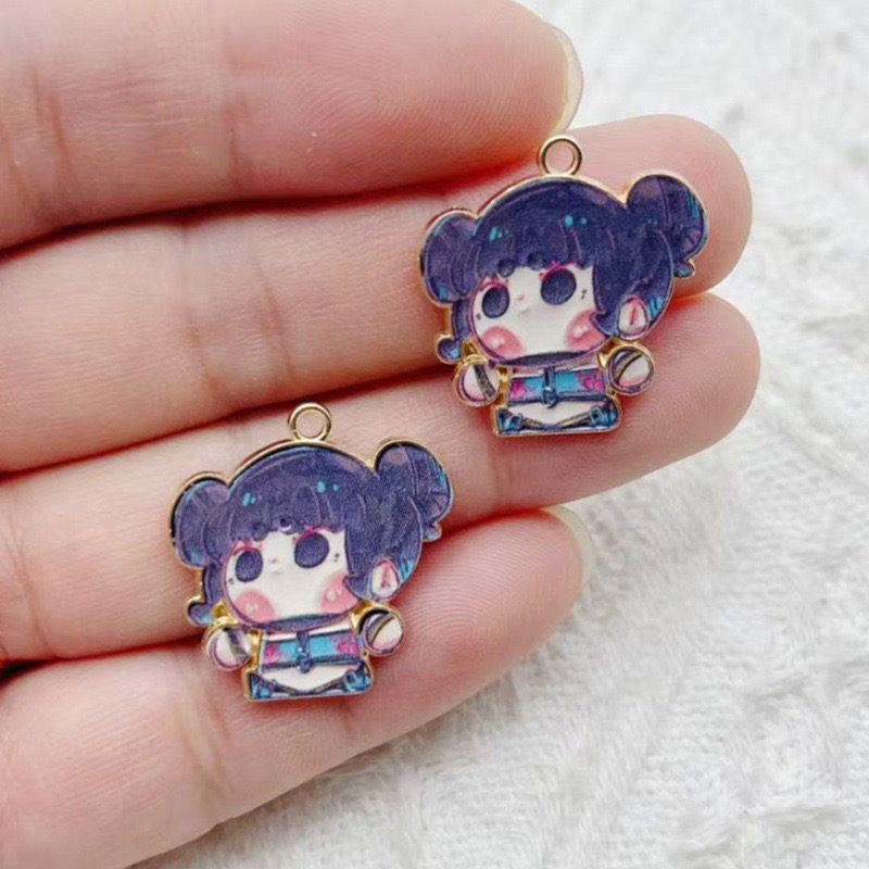 10 個漫画アニメペンダントオイルドロップ合金 DIY イヤ - Earrings のレビューと価格