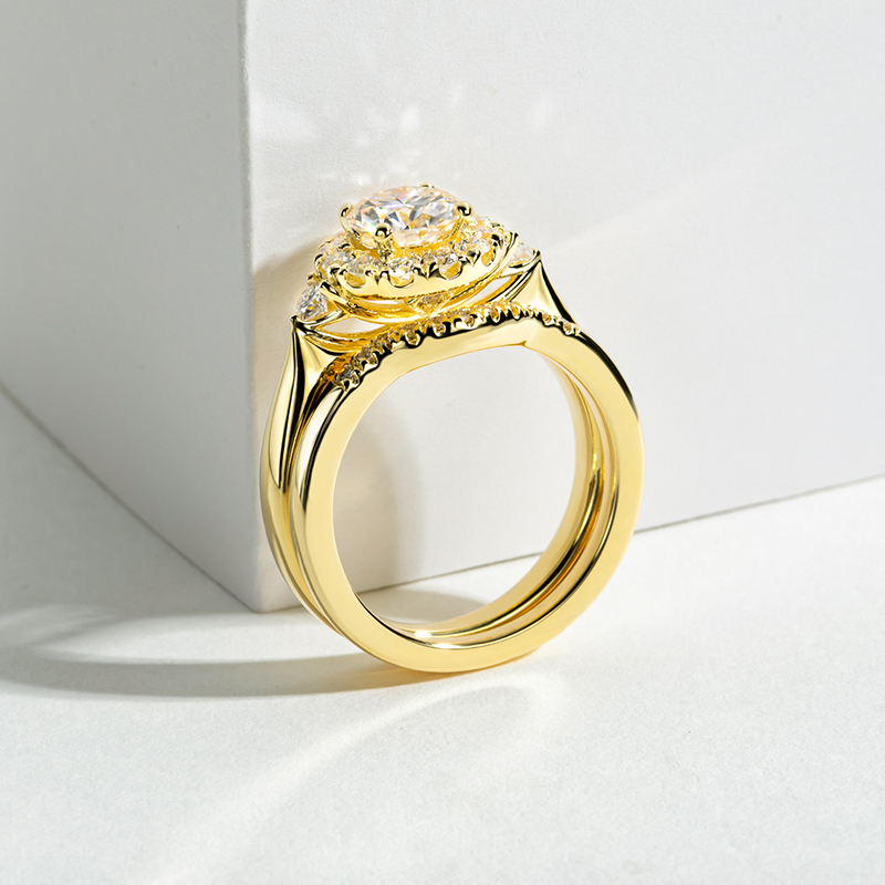 婚約指輪 ゴールドカラー レディース用 925スターリングシ - Moissanite Engagement Ring 1 Carat のレビューと価格