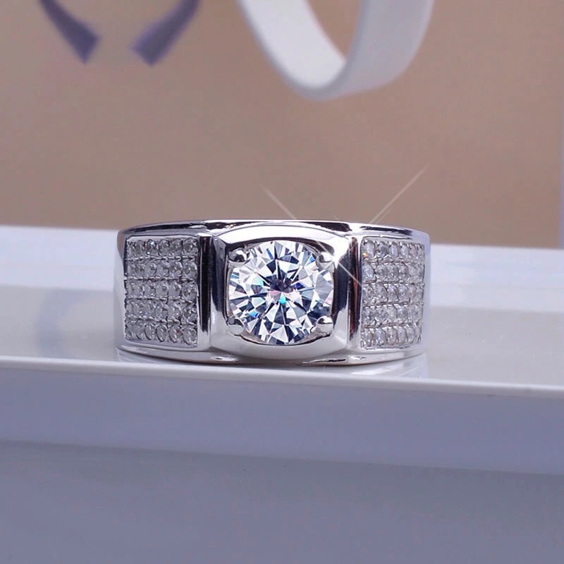 新しい 4 爪シミュレーション モアッサナイト 1 カラット - Moissanite Engagement Ring 1 Carat のレビューと価格