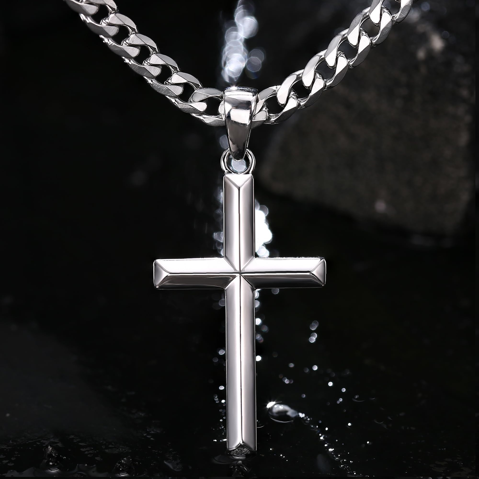 Fansilver 925 スターリングシルバー クロスネッ - 925 Sterling Silver Chain Necklace Men のレビューと価格