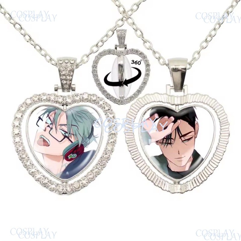 エイリアンステージ回転可能な両面ピーチハートネックレスゾンビ - Anime Pendant Necklace のレビューと価格