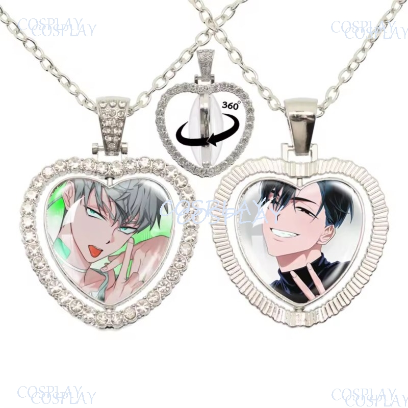 エイリアンステージ回転可能な両面ピーチハートネックレスゾンビ - Anime Pendant Necklace のレビューと価格