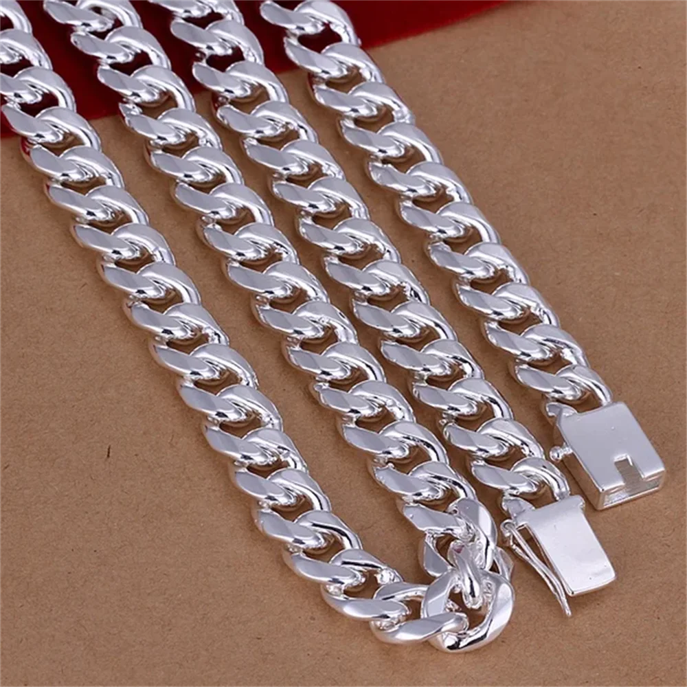 925スターリングシルバーの幾何学的なネックレス,男性,チャ - 925 Sterling Silver Chain Necklace Men のレビューと価格