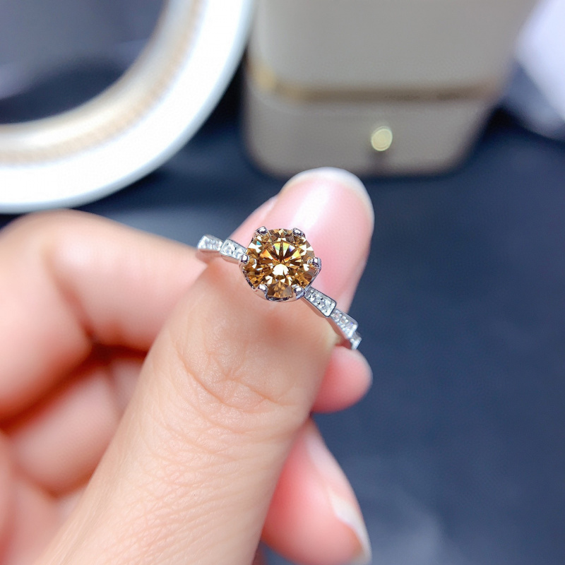 モルガナイトリング VVS1 グレード ラボグロウンダイヤモ - Moissanite Engagement Ring 1 Carat のレビューと価格