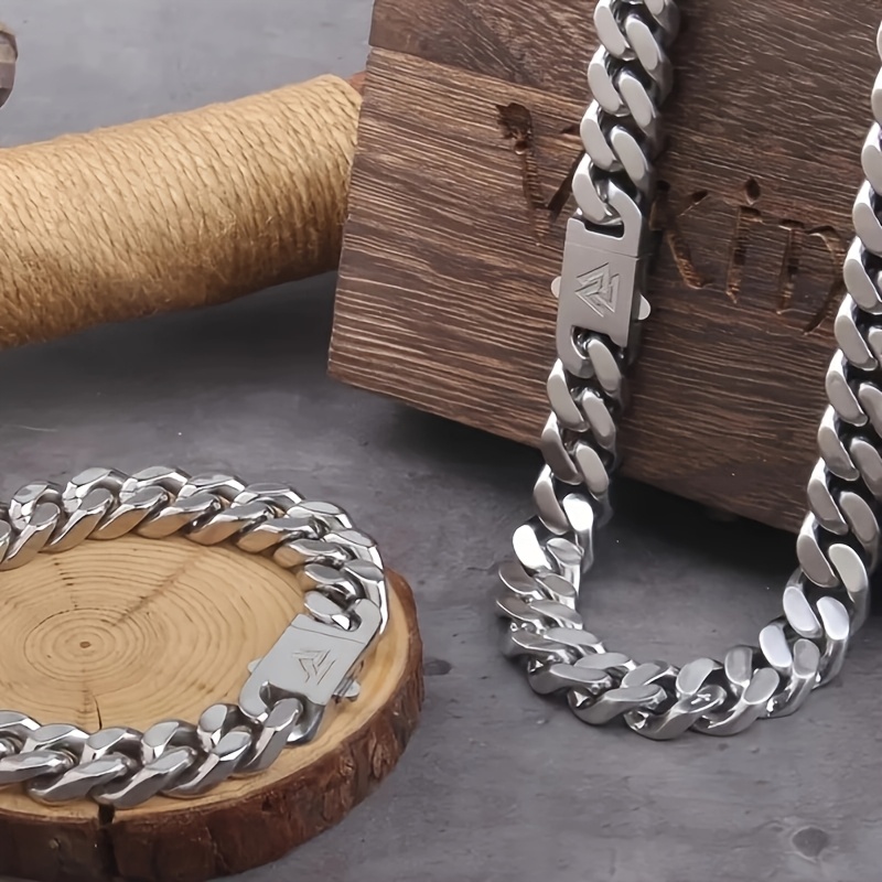 1個の高級バイキングキューバチェーンスーツ、ファッショナブル - Cuban Link Chain 12Mm のレビューと価格