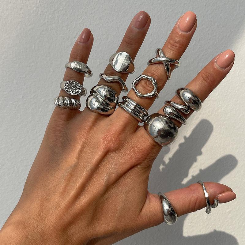 ファッションヴィンテージメタルリング女性のためのギフトパンク - Vintage Punk Knuckle Rings Set のレビューと価格