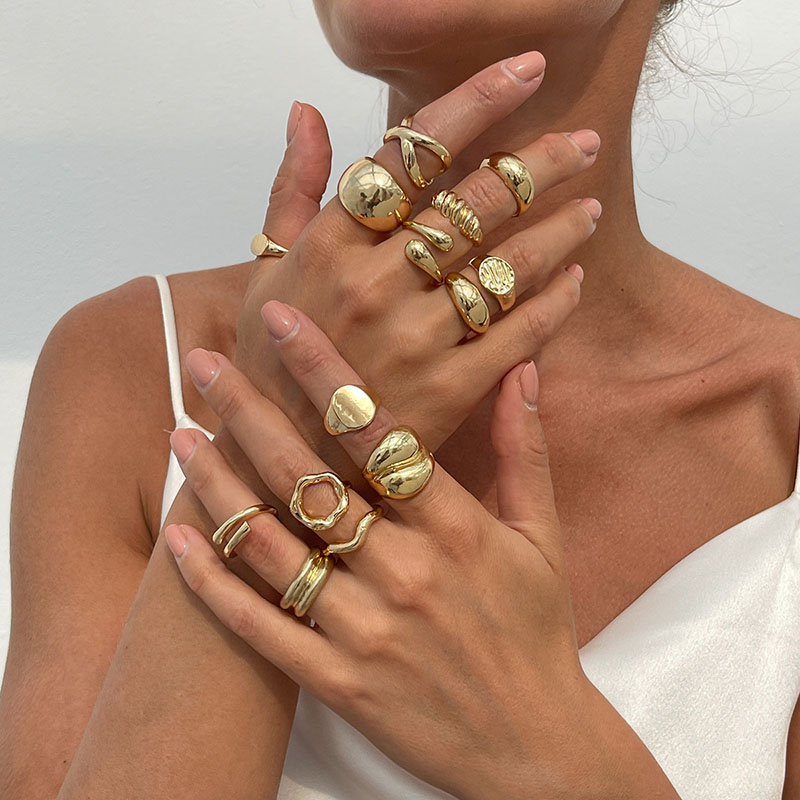 ファッションヴィンテージメタルリング女性のためのギフトパンク - Vintage Punk Knuckle Rings Set のレビューと価格