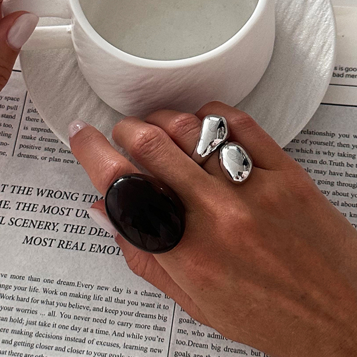 KunJoe 2 ピース/セットヴィンテージメタルウォーター - Vintage Punk Knuckle Rings Set のレビューと価格