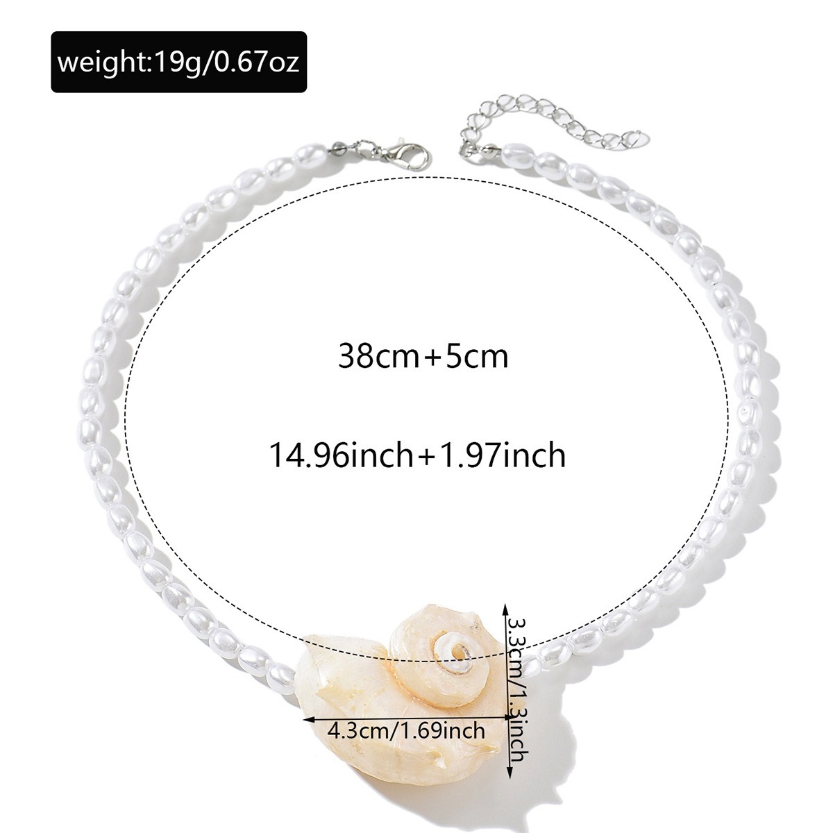 ヴィンテージボヘミアン天然コンクシェルペンダントネックレス女 - Pearl Choker Necklace Vintage のレビューと価格