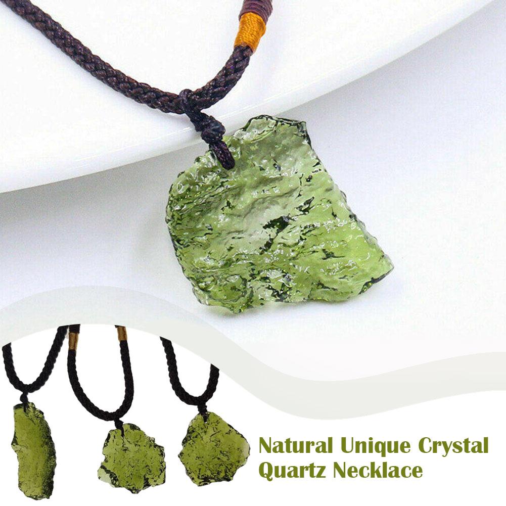 ユニークなクォーツクリスタルネックレス,ユニセックスペンダン - Crystal Pendant Necklace Natural Stone のレビューと価格