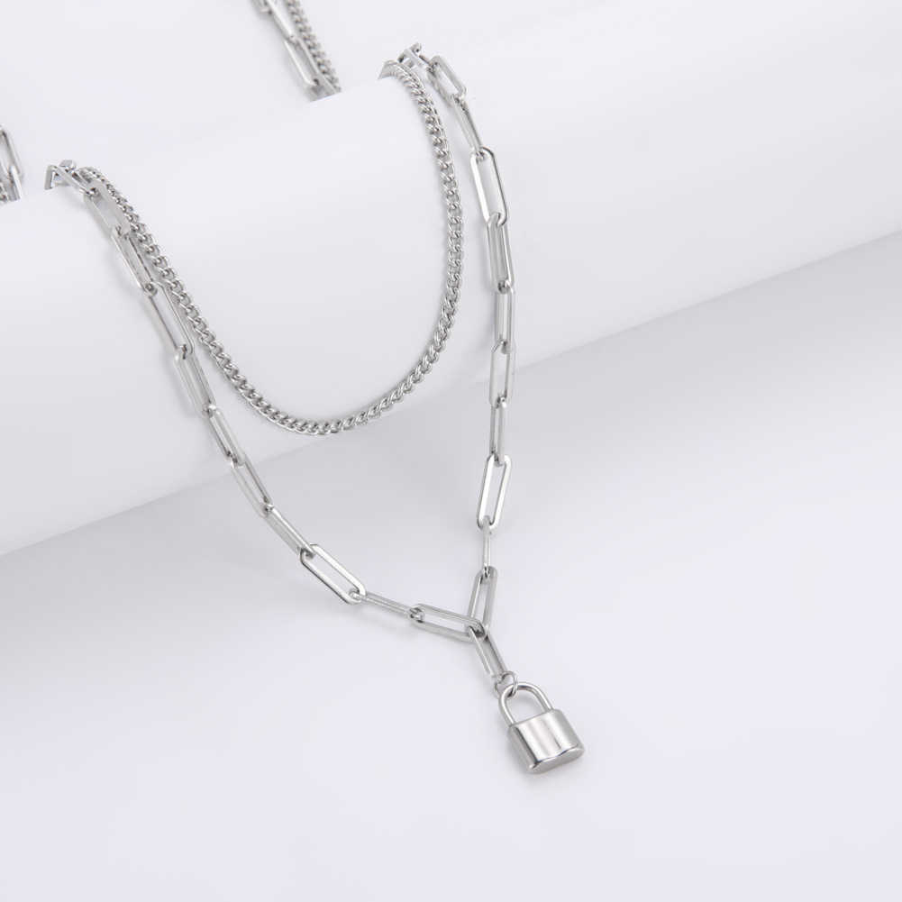 Unift 男性と女性のためのステンレス鋼のネックレス,丸い - Layered Pendant Necklace Aesthetic のレビューと価格