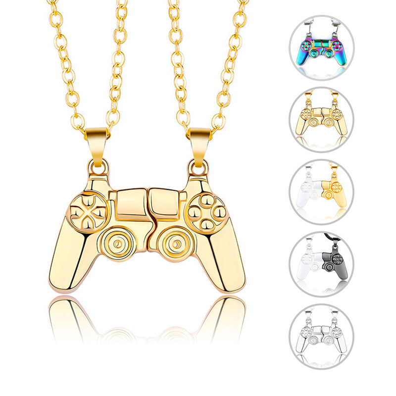 マッチングマグネットゲームコントローラーネックレスブレスレッ - Magnetic Couple Matching Necklaces のレビューと価格