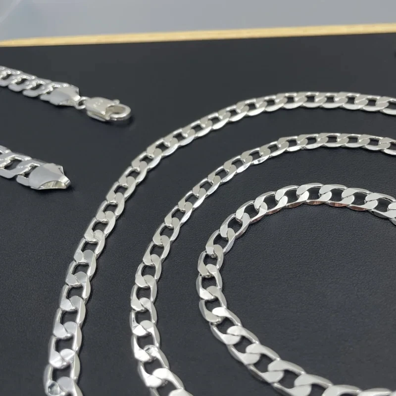メンズ 925 スターリングシルバーネックレス 2/4/6/ - Cuban Link Chain 12Mm のレビューと価格