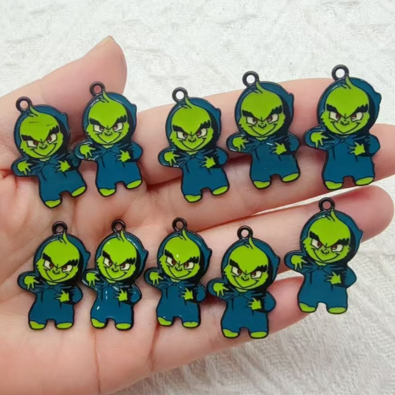 10個入り合金製ドリップオイル漫画クリスマスペンダント、DI - Earrings のレビューと価格