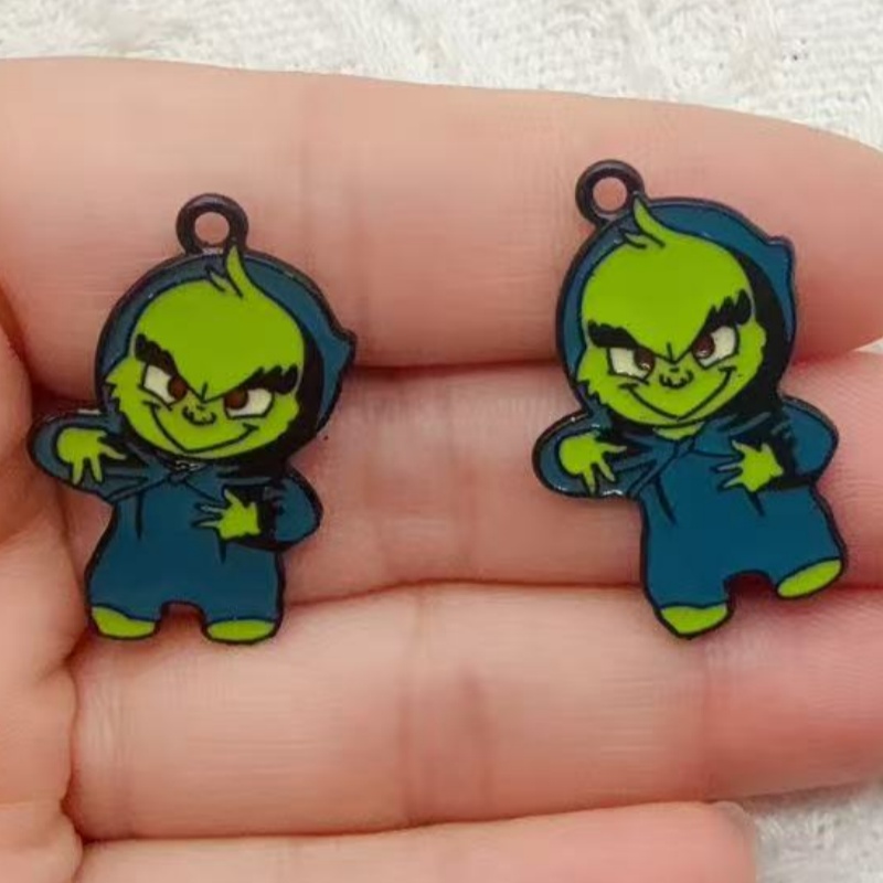 10個入り合金製ドリップオイル漫画クリスマスペンダント、DI - Earrings のレビューと価格
